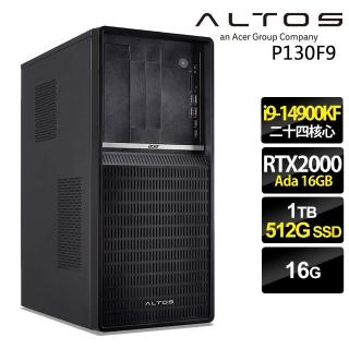 【Acer 宏碁】i9獨顯RTX商用工作站(Altos P130F9/i9-14900KF/16G/1TB+512G SSD/RTX2000Ada-16G/500W/W11P)