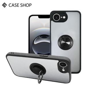 【CASE SHOP】CASE SHOP iPhone 16e 指環支架站立保護殼-黑(360度可調整式支架 一秒輕鬆追劇)