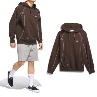 【adidas 愛迪達】Shmoo FW Hoodie 男款 女款 咖啡色 上衣 運動 休閒 三葉草 連帽 長袖 JC7637