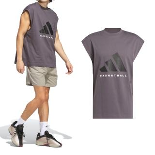 【adidas 愛迪達】ADI BB SL Tee 男款 女款 紫色 運動 休閒 中性 上衣 愛迪達 無袖 背心 JC7836