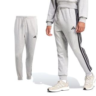 【adidas 愛迪達】M 3S FT TC PT 男款 灰色 運動 休閒 毛圈布 抽繩 長褲 JE6346