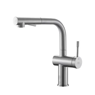 【BOSS】拉絲 不銹鋼 可伸縮檯面龍頭 有加壓機適用(無安裝)