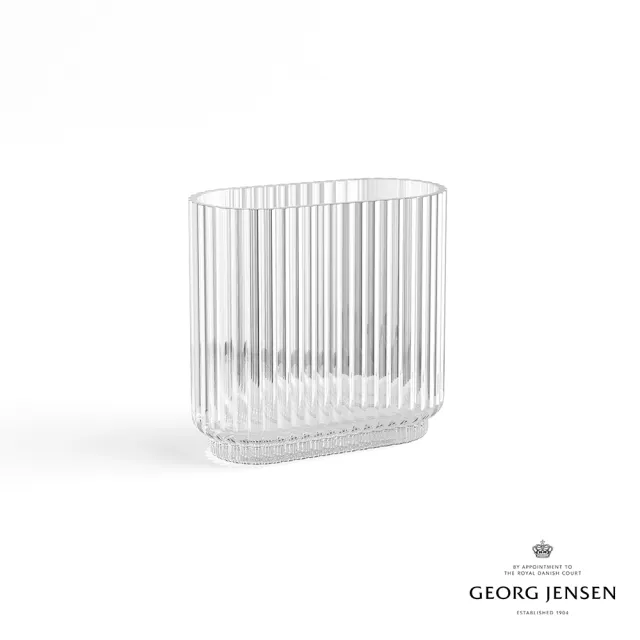 【Georg Jensen 喬治傑生】BERNADOTTE 橢圓花瓶(玻璃)
