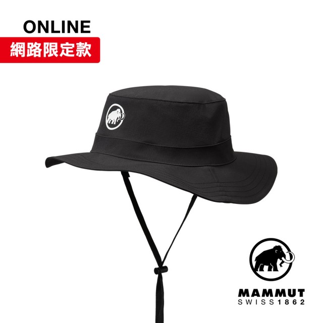 【Mammut 長毛象】Runbold Hat 防曬透氣漁夫帽 黑色 #1191-04614