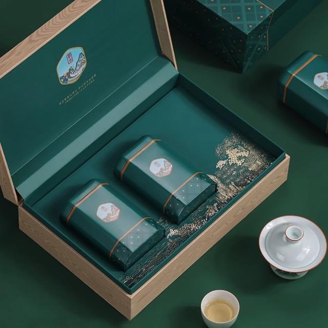 【好茶在人間】台灣藍鵲阿里山清香烏龍茶伴手禮盒(150g/包X2/鐵罐/禮盒/提袋/清香型)