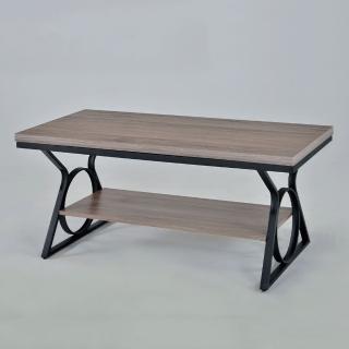 【MUNA 家居】688型4尺灰橡色工業風大茶几(桌子 茶几 收納)