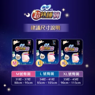 【Sofy 蘇菲】超熟睡褲型衛生棉(一般型M-XL 2片x6包 共12片)