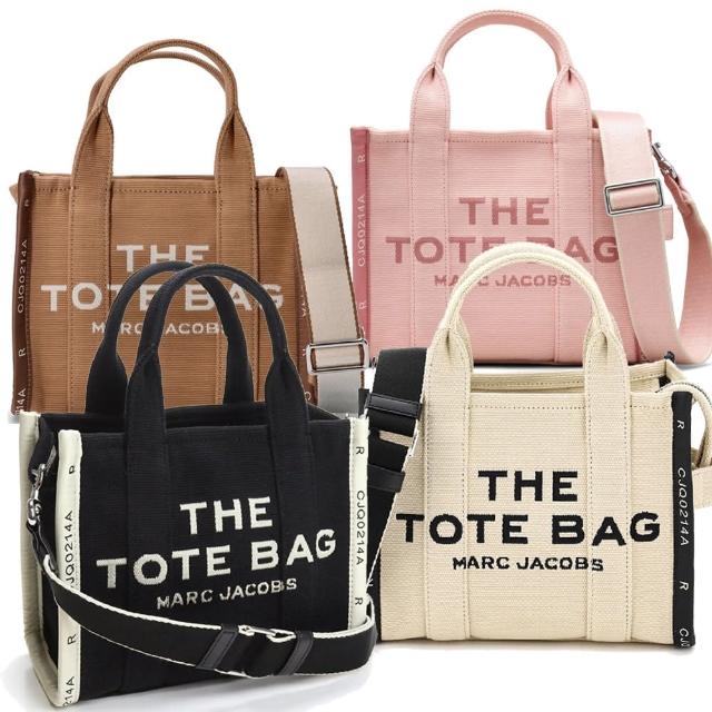 【MARC JACOBS 馬克賈伯】Traveler Tote 字母刺繡滾邊帆布兩用托特包(小款/4色任選)