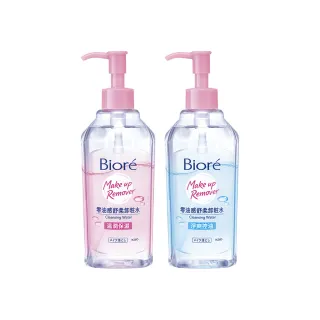 【Biore 蜜妮】零油感舒柔卸妝水300ml 2入組(溫潤保濕型/淨爽控油型)