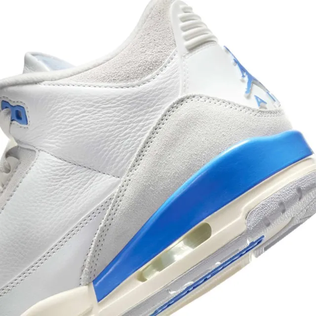 【NIKE 耐吉】AIR JORDAN 3 RETRO LUCKY SHORTS 白灰藍(CT8532-101)