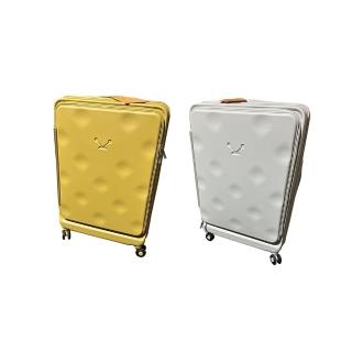 【SNOW.bagshop】25吋旅行箱前開防盜拉鍊(PC防刮加大硬殼360度靜音雙避震輪旋轉掛)