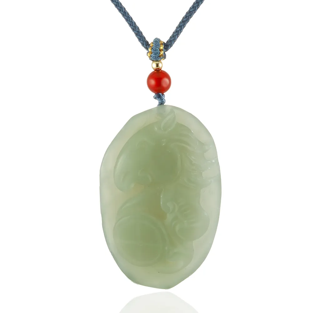 【Woogie武吉珠寶】和田玉雕刻項鍊(晴水馬上有錢)