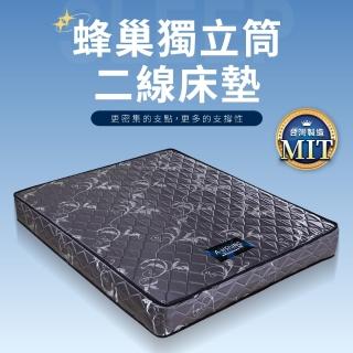 【IDEA】蜂巢獨立筒透氣緹花面二線5尺床墊(雙人)