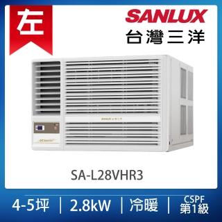 【SANLUX 臺灣三洋】4-5坪左吹變頻R32系列冷暖窗型冷氣(SA-L28VHR3)