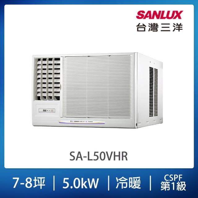 【SANLUX 台灣三洋】7-8坪左吹變頻R32系列冷暖窗型冷氣(SA-L50VHR)
