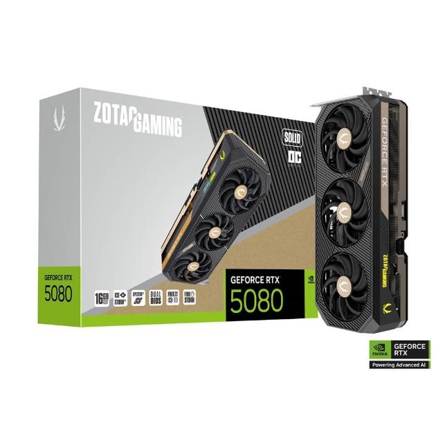 【ZOTAC 索泰】組合★GAMING GeForce RTX 5080 SOLID OC 顯示卡(V+1000W+B760)