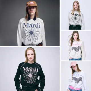 【MARDI MERCREDI】金高銀同款 印花落肩大學TEE 多色 經典小雛菊 臘腸狗 SWEATSHIRT RAGLAN FLOWERMARDI