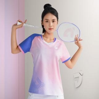 【JNICE 久奈司】鋒刃Alpha 女版 競技衫 排汗衫 運動上衣 運動服 羽球服 大賽服-粉(TS007PKW)