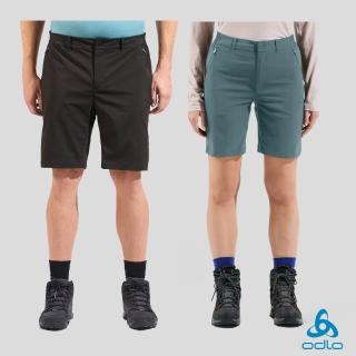 【ODLO官方直營】男 女 ASCENT LIGHT 健行 輕量 彈性 短褲 薰灰綠 黑(防潑水 彈性 登山 健行 戶外活動)