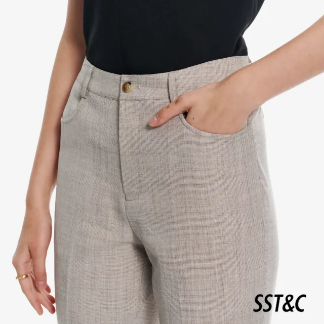 【SST&C】女裝 可機洗_棕色直筒版西裝褲01022502004(換季65折)