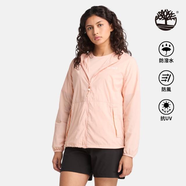 【Timberland 官方旗艦】女款粉色防曬防風外套(A67HFERV)