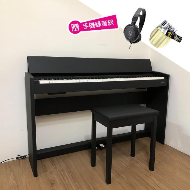 【ROLAND 樂蘭】F107 88鍵 數位鋼琴(送保固3年/手機錄音線/耳機/鋼琴保養油/琴椅)