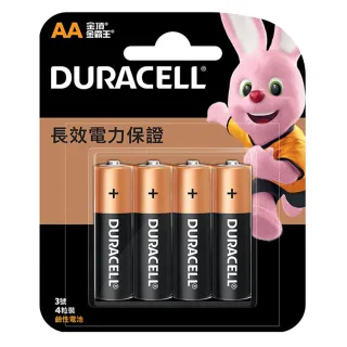 【DURACELL】金頂 鹼性電池 3號AA(4入裝)