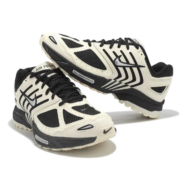 【NIKE 耐吉】休閒鞋 Air Pegasus 2005 男鞋 米白 椰奶 黑 復古 氣墊 運動鞋(HQ5403-102)