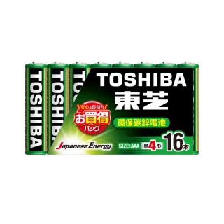 【TOSHIBA 東芝】環保4號電池(16入)