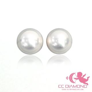【CC Diamond】天然極品珍珠 18K經典耳釘(8-8.5mm)