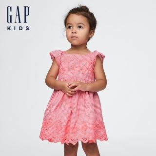 【GAP】女幼童裝 圓領無袖洋裝-粉紅色(720191)