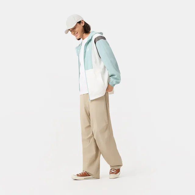 【GAP】男裝 Logo印花防曬連帽外套-藍色拼接(723067)