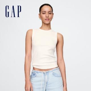 【GAP】女裝 圓領背心-白色(718847)