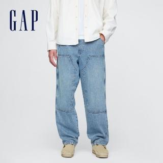 【GAP】男裝 寬鬆牛仔褲-中度水洗(732287)