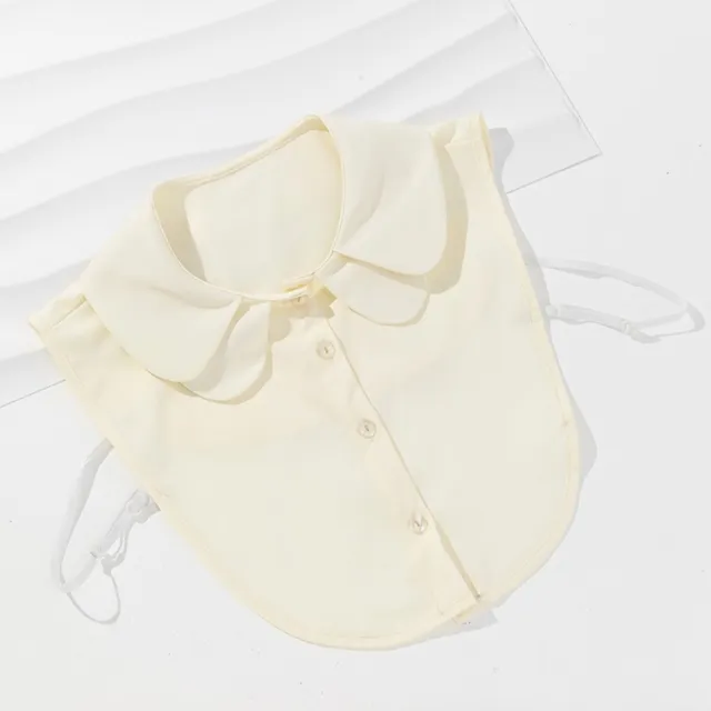 【米蘭精品】現貨+預購 假領子襯衫領片(雙層圓領上班通勤女裝配件3色74ko64)