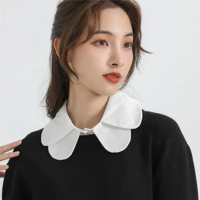 【米蘭精品】現貨+預購 假領子襯衫領片(雙層圓領上班通勤女裝配件3色74ko64)
