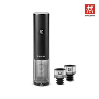 【ZWILLING 德國雙人】ENFINIGY鈦銀系列電動開瓶器+智慧真空酒瓶塞/紅酒塞2件組(德國雙人牌集團官方直營)