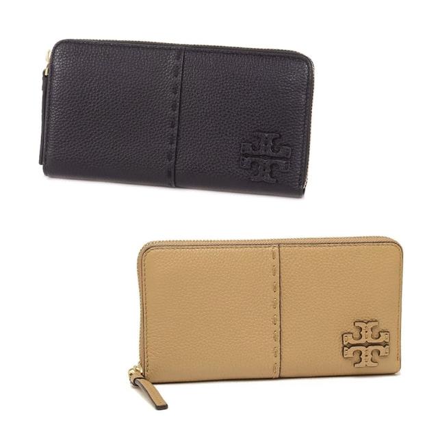【TORY BURCH】縫線ㄇ型拉鍊長夾
