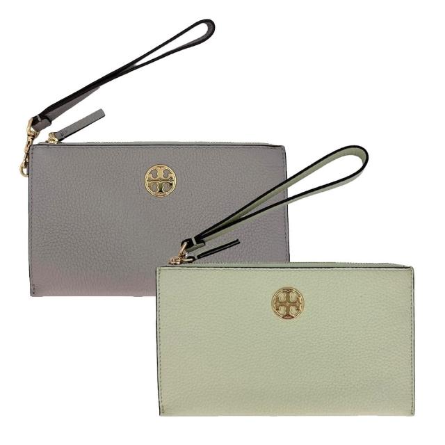 TORY BURCH 大款拉鍊皮革手拿包