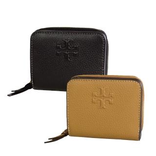 【TORY BURCH】牛皮皮革浮雕logo拉鍊短夾