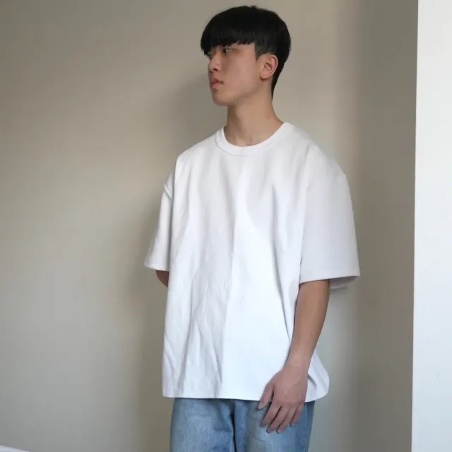 【AMERO】男裝 女裝 短袖圓領Ｔ恤(男裝 女裝 短袖圓領Ｔ恤 圓弧下擺 落肩 情侶裝)