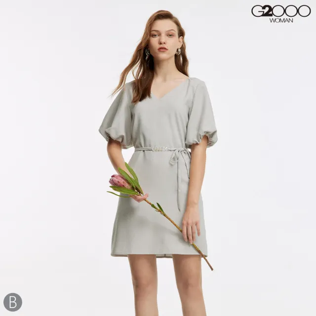 【G2000】女款 出清品 柔美休閒洋裝 方領洋裝/合身洋裝/連身洋裝 (2款可選)