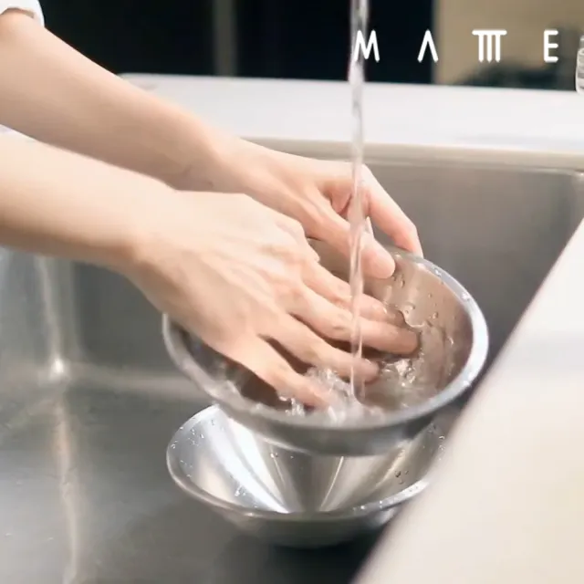 【MATTTE】RoLock 寵物不倒大口徑水碗 650ml 不鏽鋼原色(吸地耐撞/內外碗分離/304不鏽鋼)