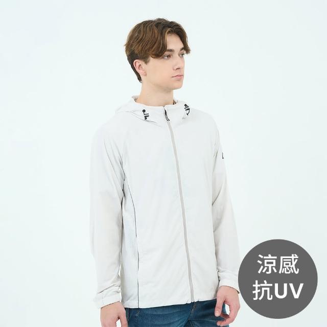 【GIORDANO 佐丹奴】男裝抗UV涼感連帽外套 Blue Classics系列(17 銀雪灰)