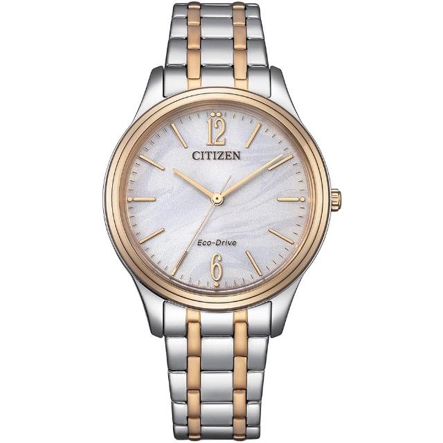 【CITIZEN 星辰】LADYS 日系光動能時尚腕錶/34mm(EM0416-78A)