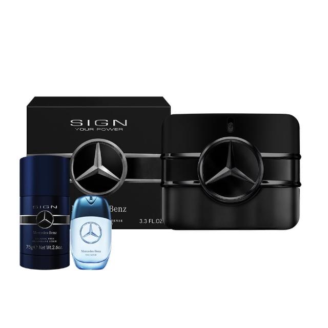【Mercedes-Benz 賓士】曜黑星芒男性淡香精100ml(贈隨機體香膏75g+小香.專櫃公司貨)