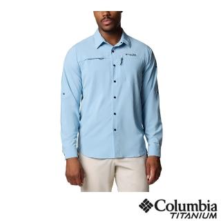 【Columbia 哥倫比亞】男款-超防曬UPF50快排長袖襯衫-海洋藍(UAE51640AB/JS)