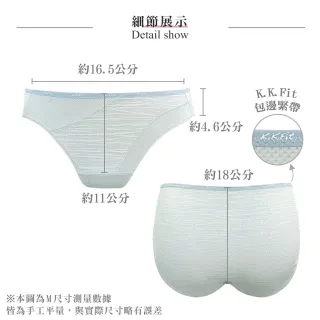【Swear 思薇爾】K.K.Fit系列M-XXL涼感舒適透氣低腰三角女內褲(流星灰)