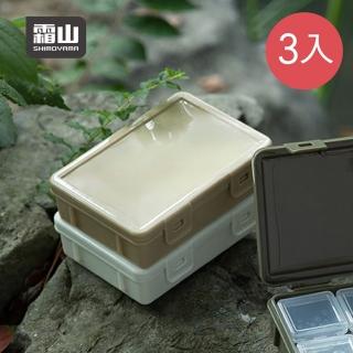 【SHIMOYAMA 霜山】日系扁形款PP收納盒-3入-多色可選(桌上置物盒/收納盒/置物箱)
