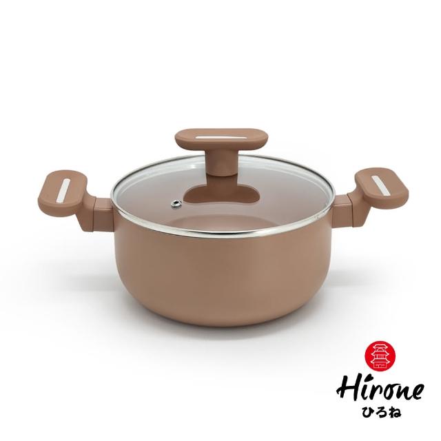 【HIRONE】陶土不沾湯鍋-20cm(陶土不沾/湯鍋/附蓋)